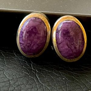 Christin Wolf Sterling & Amethyst Earrings